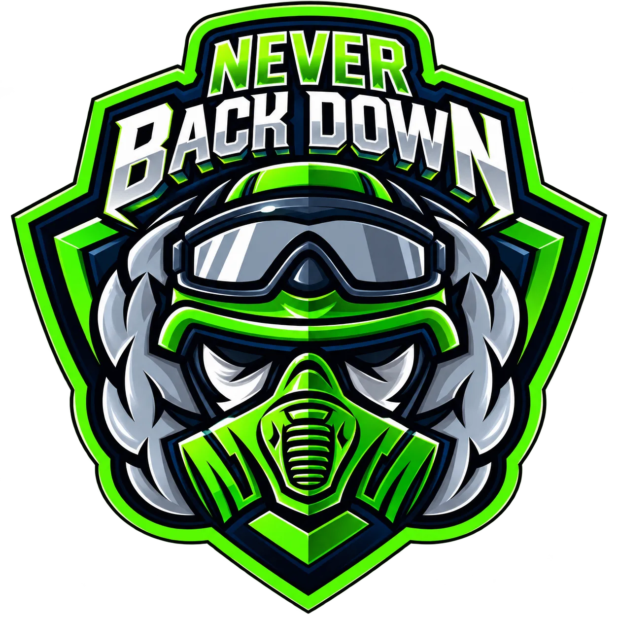 Never Back Down logo